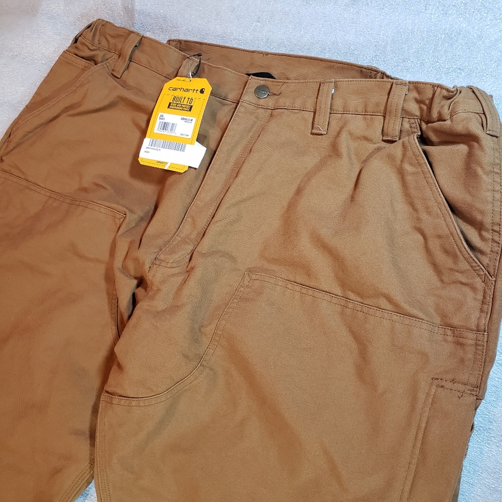 NWT Carhartt Men's 2XL Short Loose Fit Washed Duck Insulated Cargo OB5471 Pants